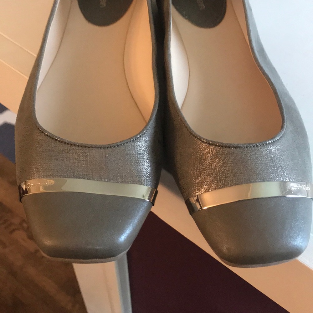 Calvin Klein Gold Ballet Flats